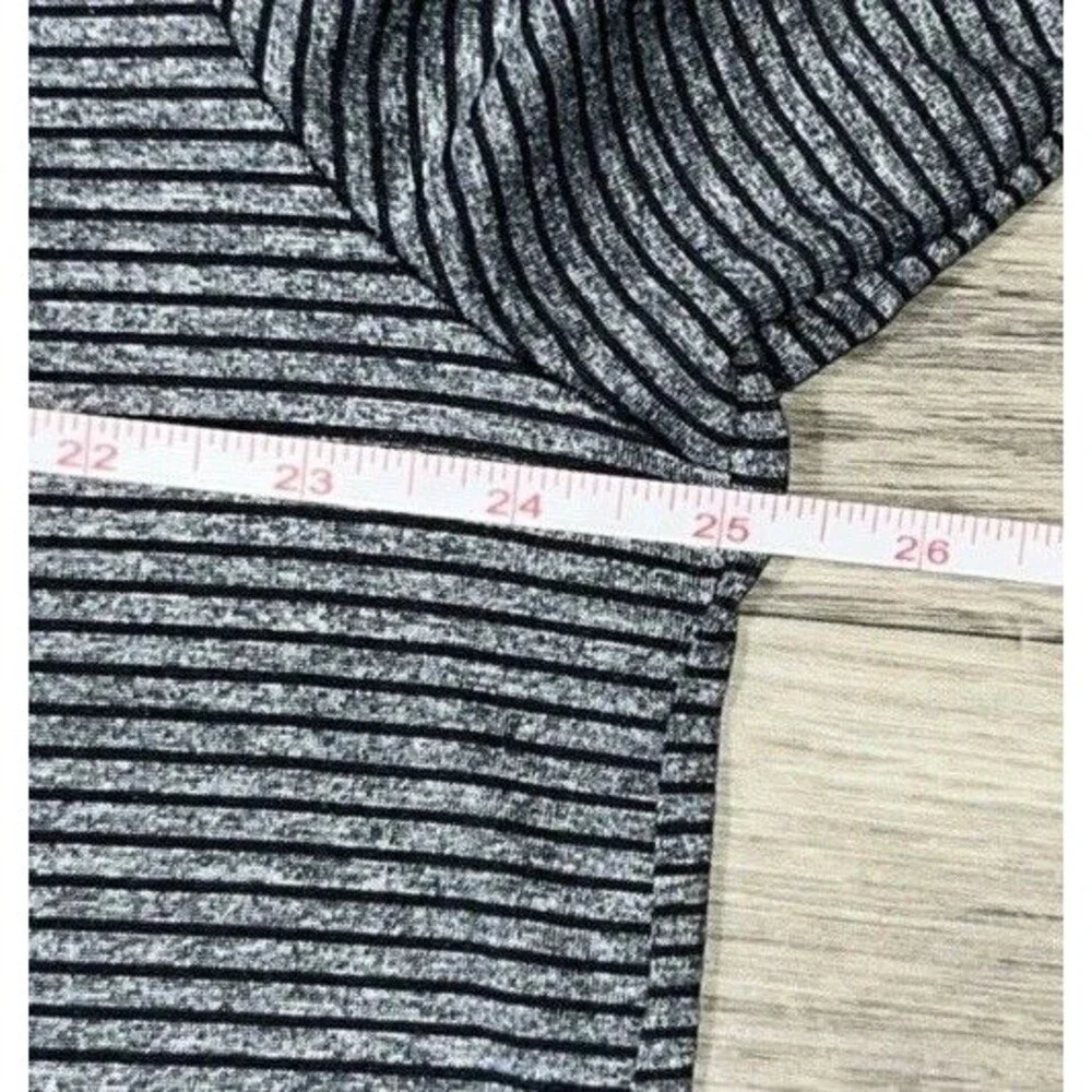 Adidas Golf Polo Shirt Mens XLarge Grey Black Striped Performance Short Sleeve